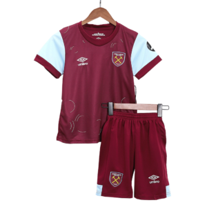 Kid's West Ham United Home Soccer Jersey Kit(Jersey+Shorts) 2023/24